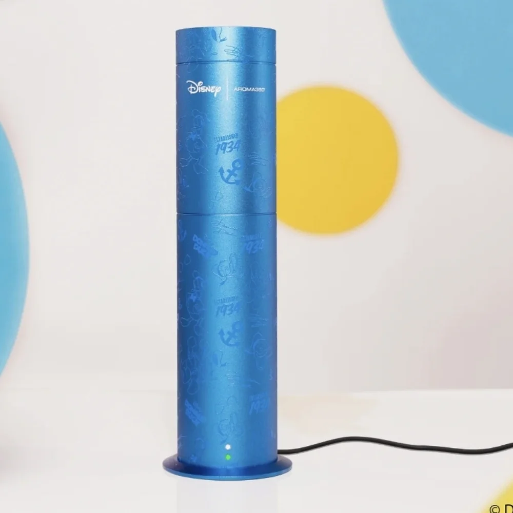 NIB Aroma360 Donald Duck Disney Blue Embossed Mini Pro Pod Diffuser